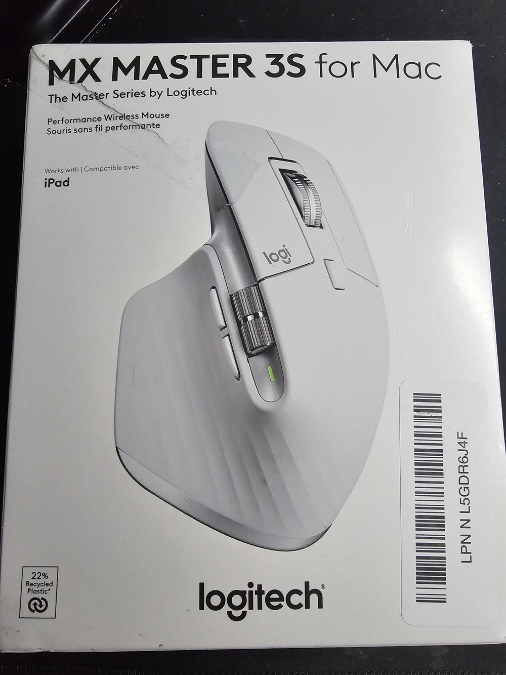 Logitech MX Master 3S for Mac Wireless Mouse - White
